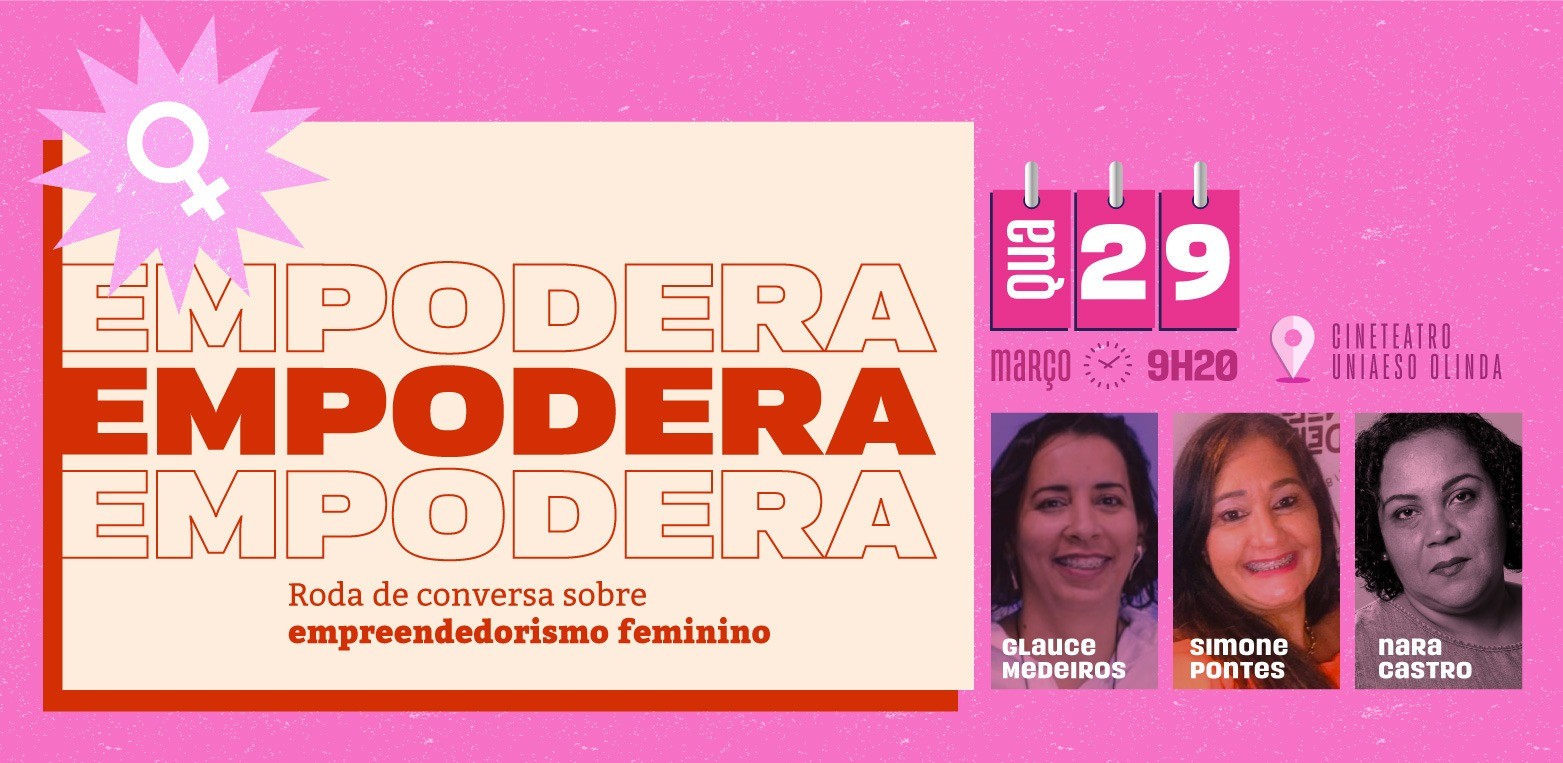 Evento acontece dia 29/03, na UNIAESO Olinda